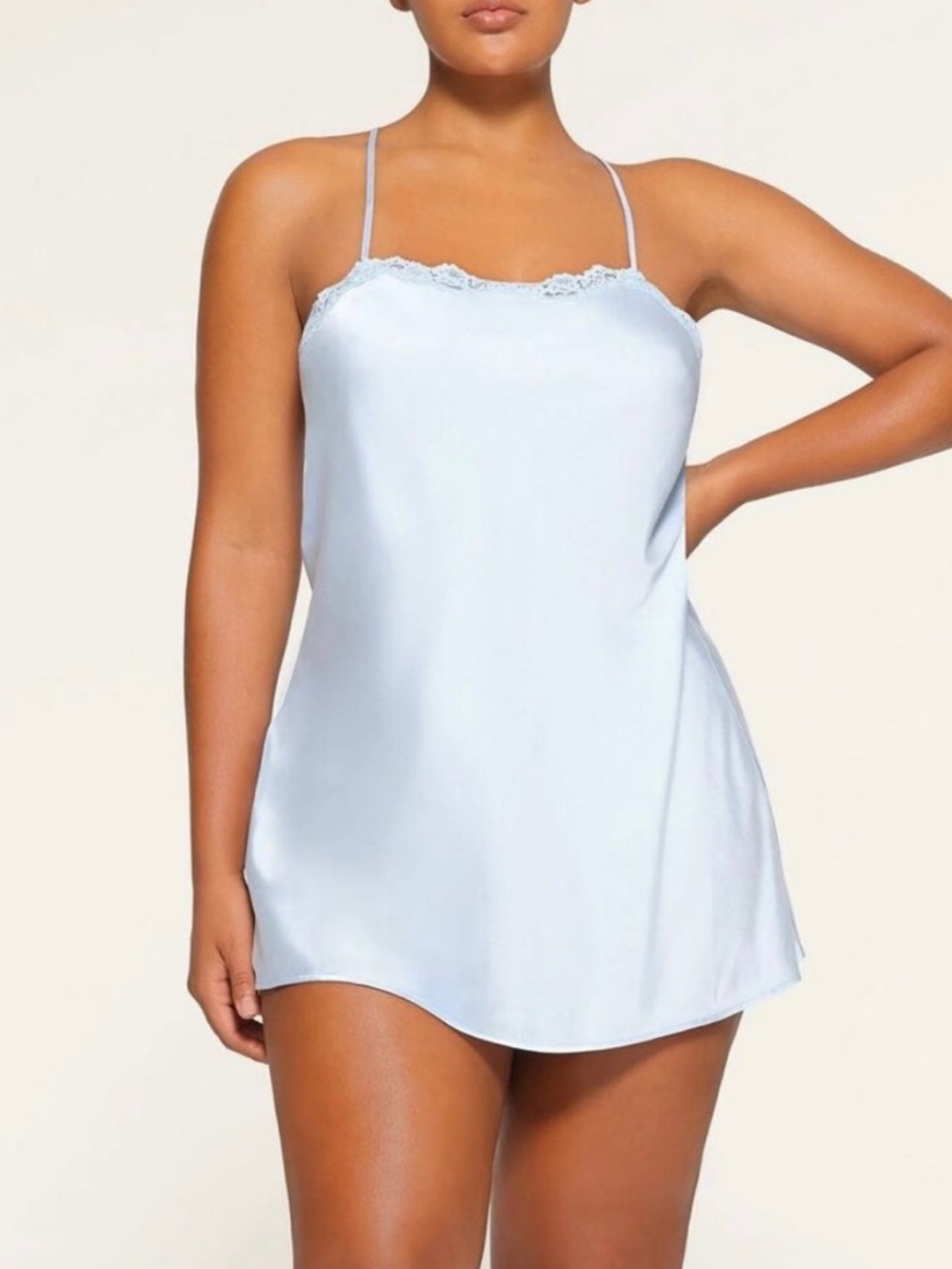 SKIMS bridal silk slip dress